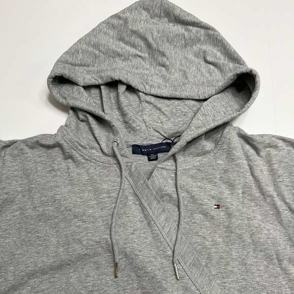 Tommy Hilfiger Womenβs Gray Hooded Open Cardigan XXL EUC - Picture 5 of 15